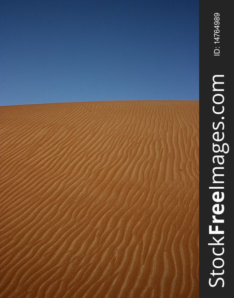 Beautiful sand desert area called Wahiba Sands in Oman