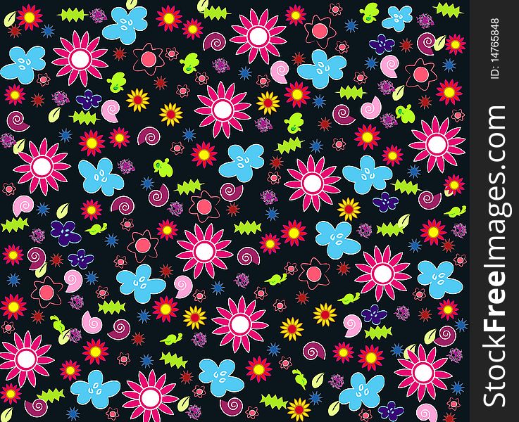 Seamless floral wallpaper