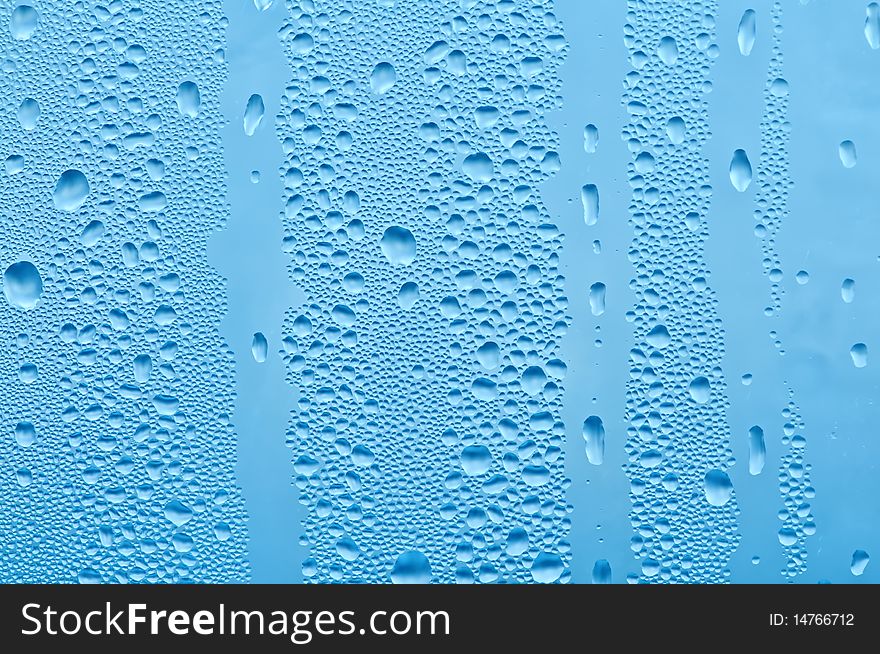 Water bubbles on the window for background. Water bubbles on the window for background