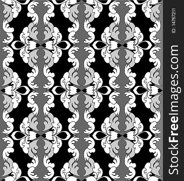 Repeat baroque sample in black and white. Repeat baroque sample in black and white