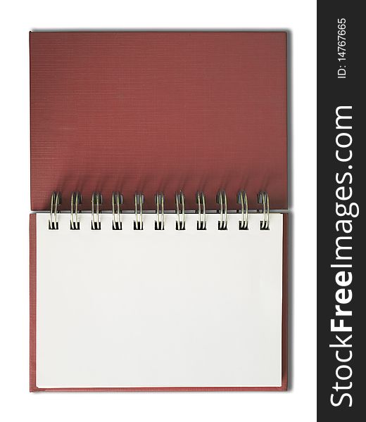 Red Notebook Horizontal Single Blank Page