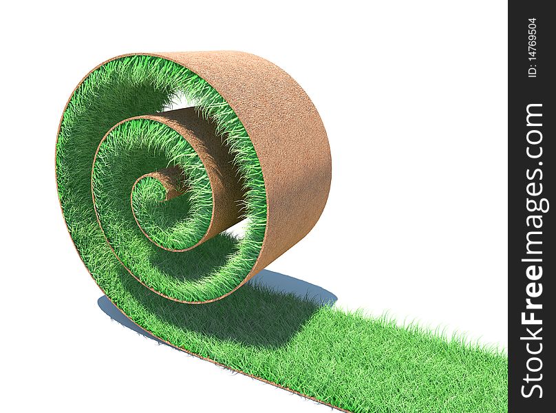 Roll Of A Fresh Green Grass