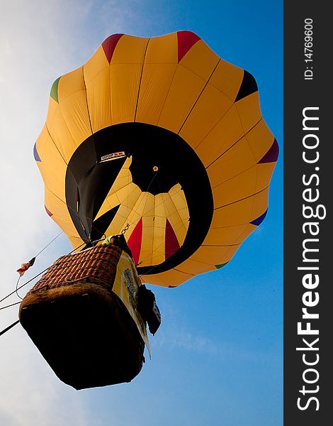 Balloon shot from the ground