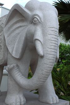 Stone Elephant Statue Royalty Free Stock Image