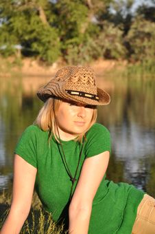 Young Woman Siting Stock Images Young Woman Siting Stock Images