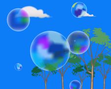 Soap Bubbles In The Sky Stock Photos Soap Bubbles In The Sky Stock Photos
