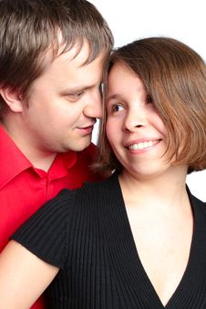 Closeup Portrait Of A Happy Young Couple Stock Image Closeup Portrait Of A Happy Young Couple Stock Image