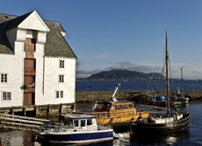 Old Wharf In Alesund Stock Photography Old Wharf In Alesund Stock Photography
