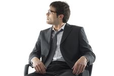 Businessman Looking Away Stock Images