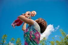 Baby Flying High Royalty Free Stock Photos Baby Flying High Royalty Free Stock Photos