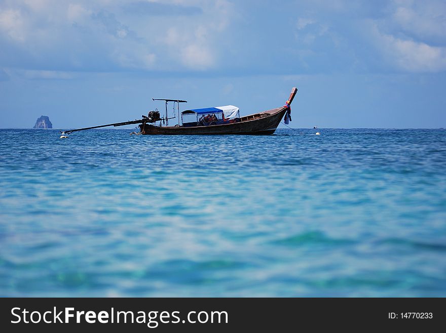 Boat Fishing boat sea alone ocean phuket thailand. Boat Fishing boat sea alone ocean phuket thailand