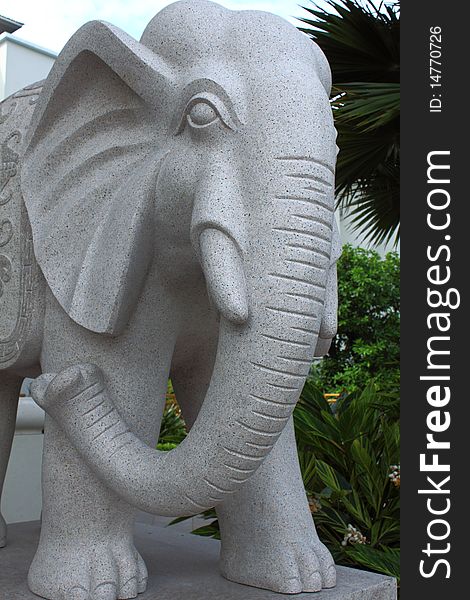 Stone Elephant Statue