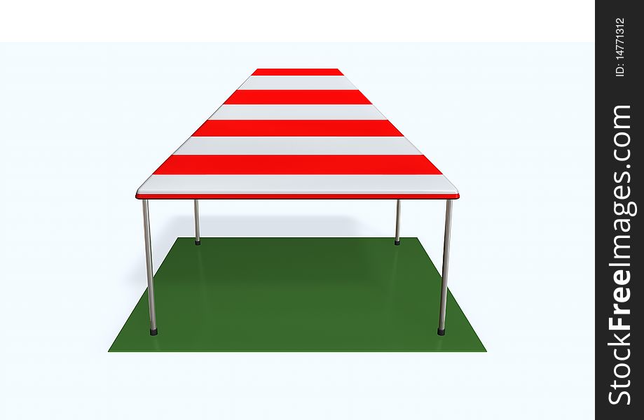 Illustration of a tent on white background