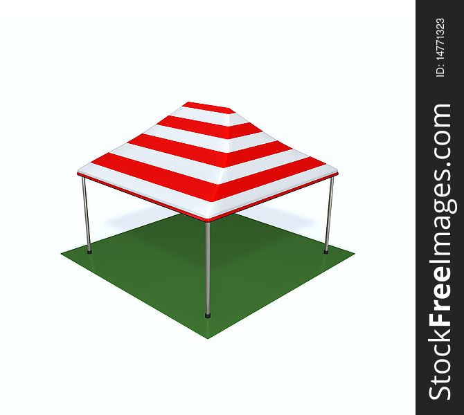 Illustration of a tent on white background