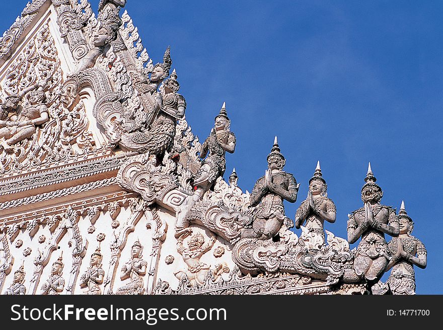 Top part of Thai style architecture. Top part of Thai style architecture