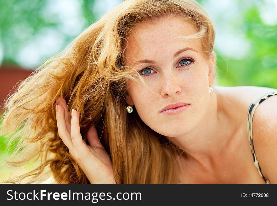 Woman  fashion portrait in outdoors