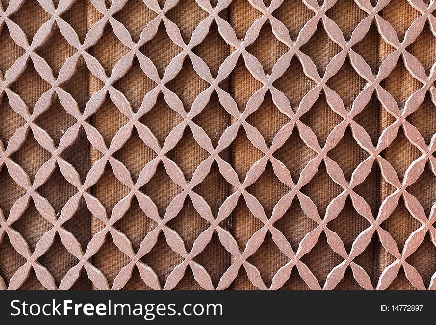 The pattern off old wooden loudspeaker