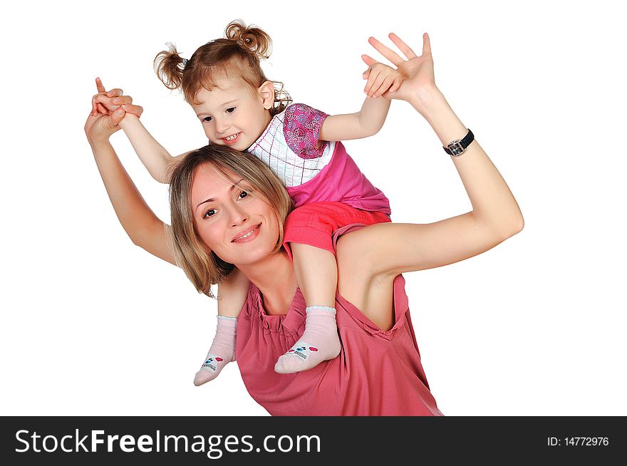 Mom and her young daughter spent time together. Mom and her young daughter spent time together