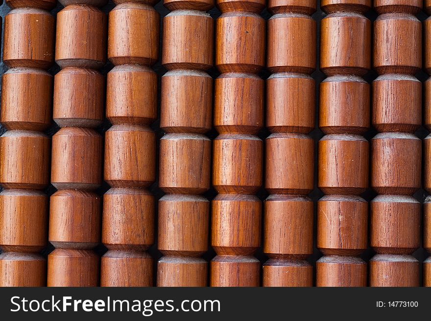 The pattern off wooden column wall