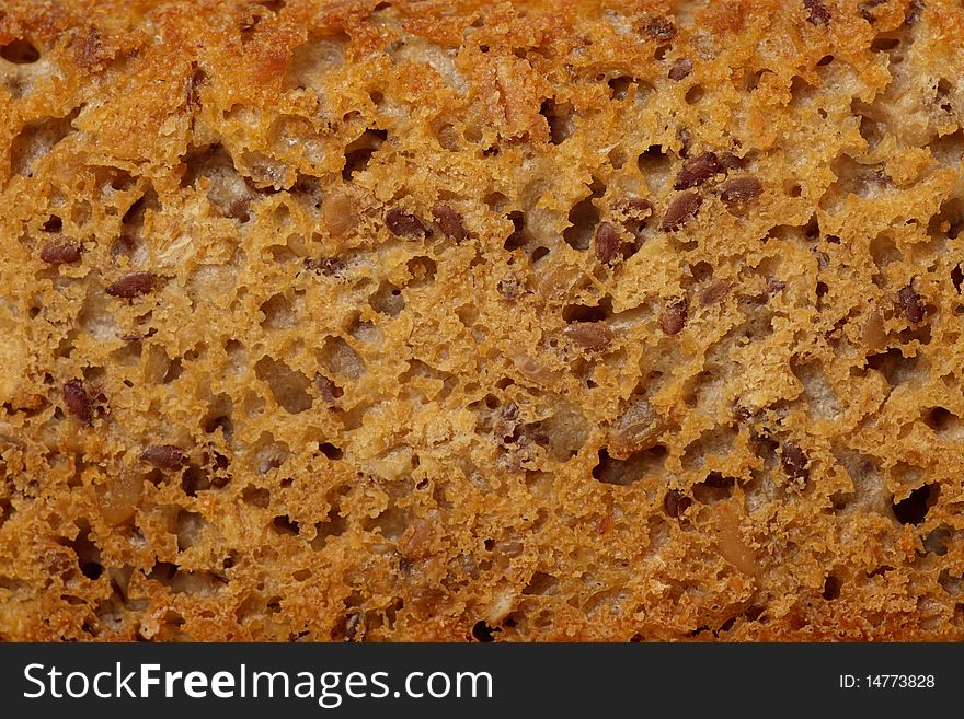 Abstract bread macro background brown. Abstract bread macro background brown