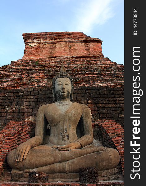 His big Buddha sukhothai city,Thailand. His big Buddha sukhothai city,Thailand