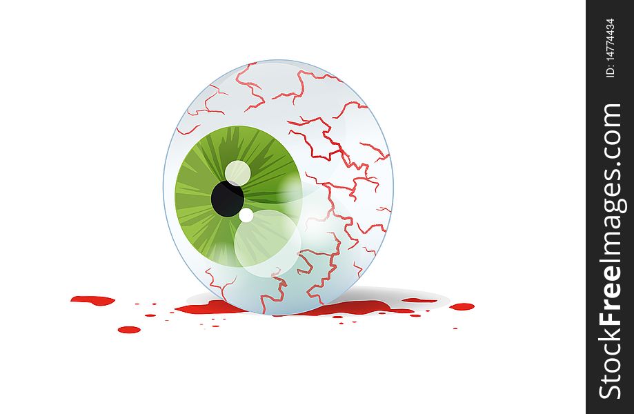 Cartoonish illustration of an eyeball. Cartoonish illustration of an eyeball.