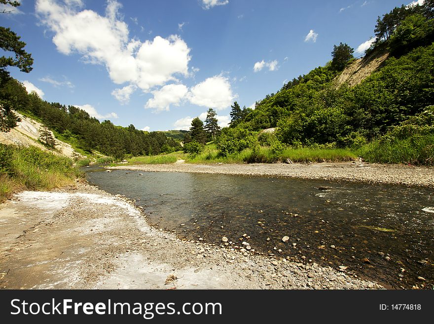 Beautiful summer landscape with river. Beautiful summer landscape with river