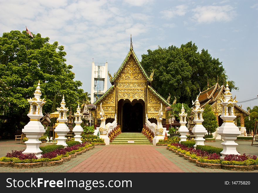 Thai temple ta mai ae chiangmai thailand