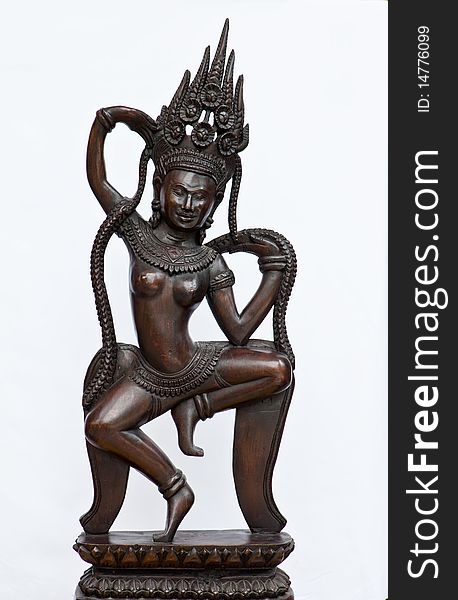 Apsara an ancient cambodian fairy, dancing. Commonly found near the ancient place in Cambodia. Apsara an ancient cambodian fairy, dancing. Commonly found near the ancient place in Cambodia.