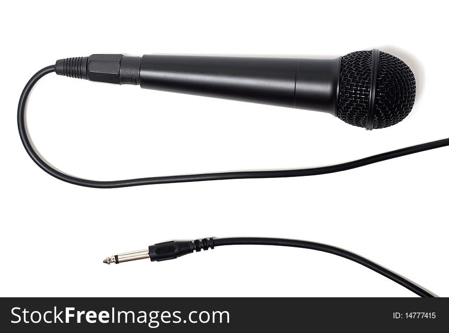 Black Microphone On White Background