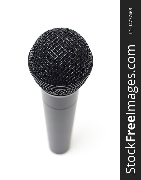 Black Microphone On White Background