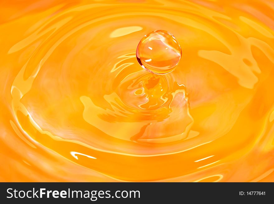 Drop of water seems like a face with the shape. Composed on a orange coloured background. Drop of water seems like a face with the shape. Composed on a orange coloured background.