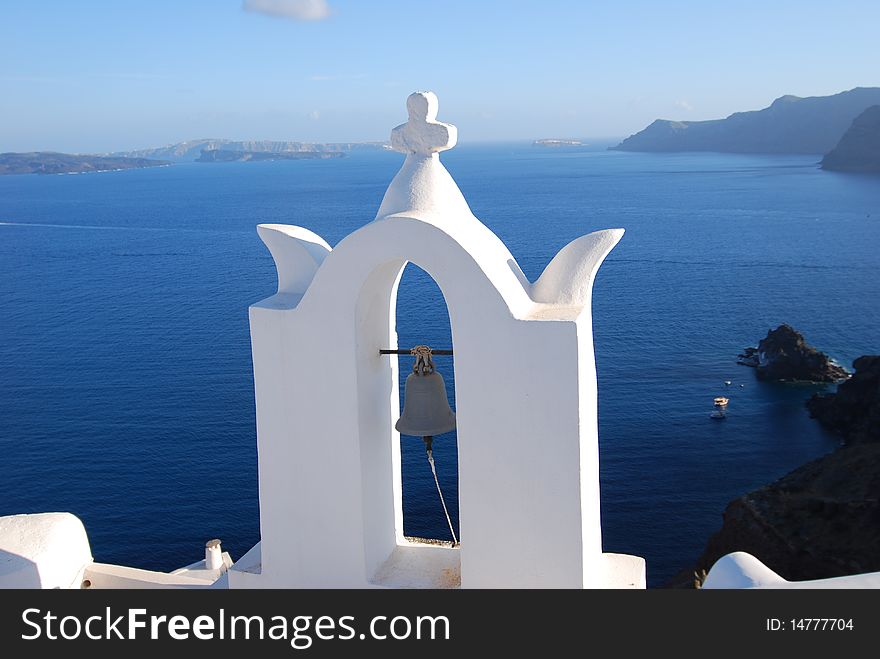 Church bell in santorini, Greece, Europe