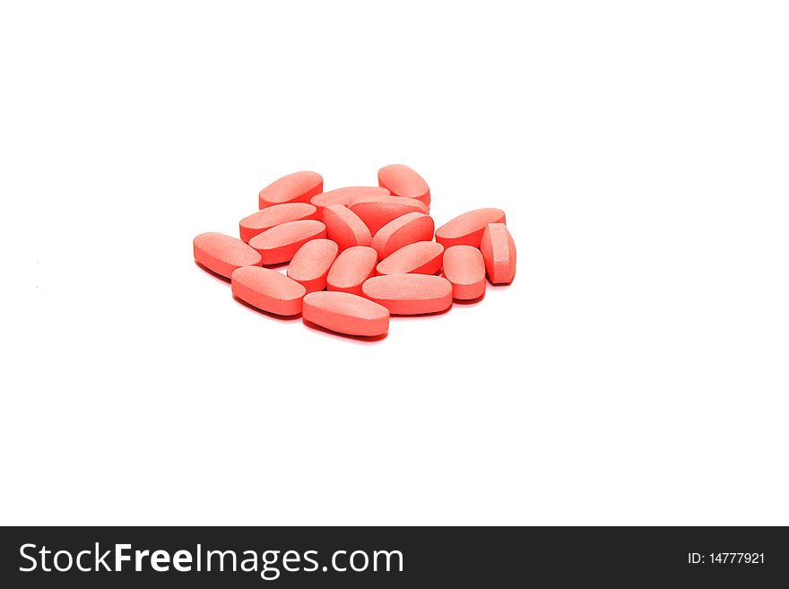Photo of the pills on white background