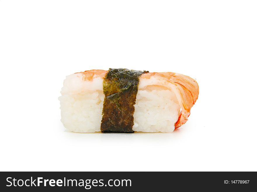 Fresh sushi isolated on white