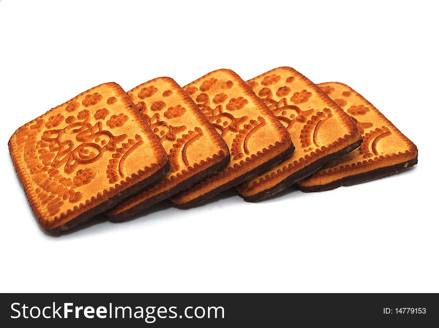 Photo of the cookies on white background. Photo of the cookies on white background