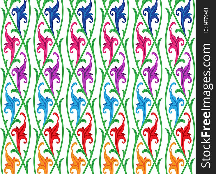 Vector illustration of floral background. Vector illustration of floral background.