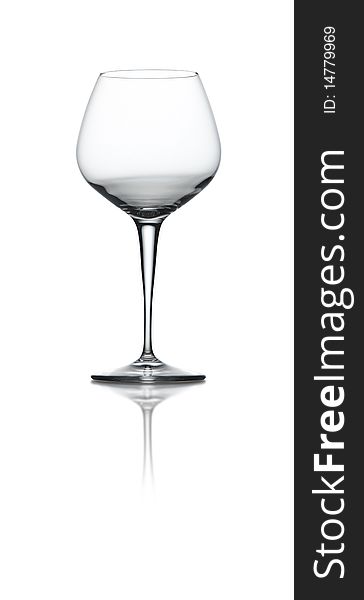 A wine glass on whithe background with path. A wine glass on whithe background with path