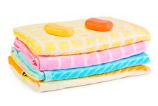 Towels And Soap Royalty Free Stock Photo
