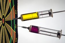 Hitting Target With Syringes Stock Images Hitting Target With Syringes Stock Images