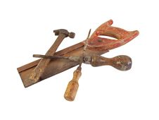 Assorted Old Hand Tools Royalty Free Stock Photography Assorted Old Hand Tools Royalty Free Stock Photography