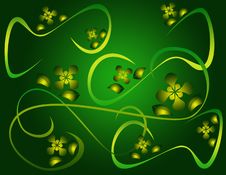 Green Abstract Illustration Stock Photography
