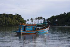 Boat In Sea .Thailand . Royalty Free Stock Photo Boat In Sea .Thailand . Royalty Free Stock Photo