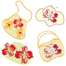 Set Of Summer Bags And Hats For Woman Royalty Free Stock Image Set Of Summer Bags And Hats For Woman Royalty Free Stock Image