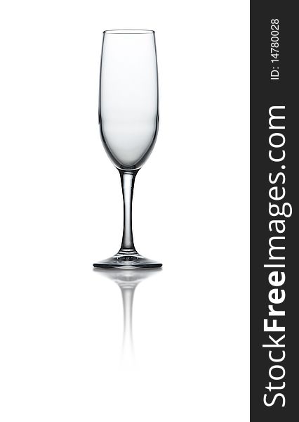 A wine glass on whithe background with path. A wine glass on whithe background with path