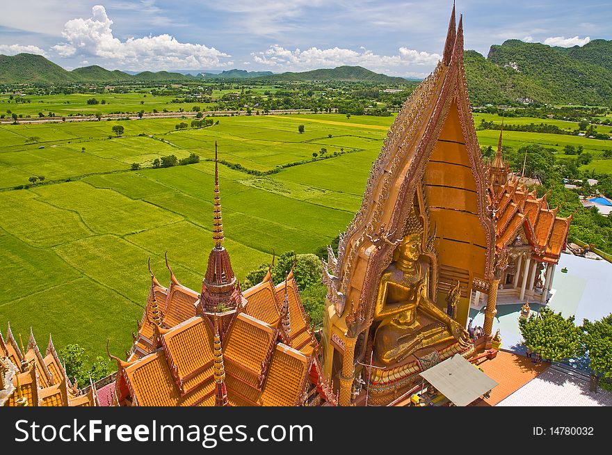 Buddhism temple in Kanburi near Bangkok, Thailand.