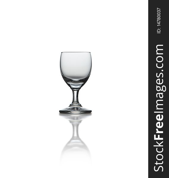 A wine glass on whithe background with path. A wine glass on whithe background with path