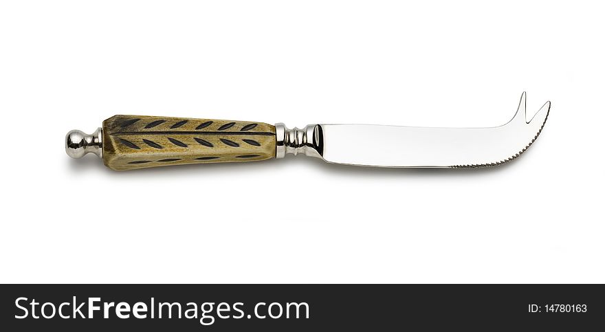 Cheese knife on white background. Cheese knife on white background