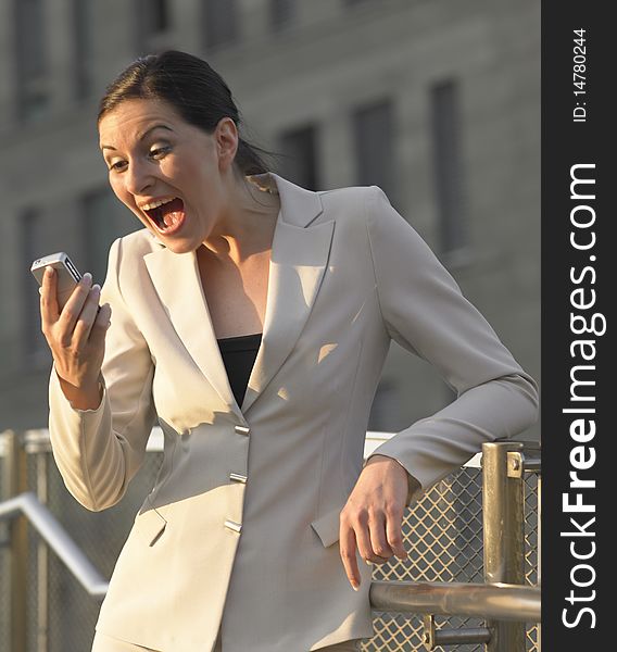 Businesswoman with a mobile phone