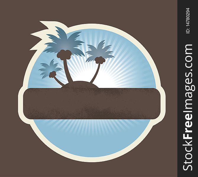 Tropical Beach Banner. Vector Illustration